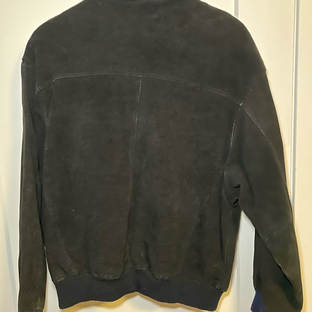 Camel Cigarettes Black Suede Bomber Jacket - Picture 3 of 4